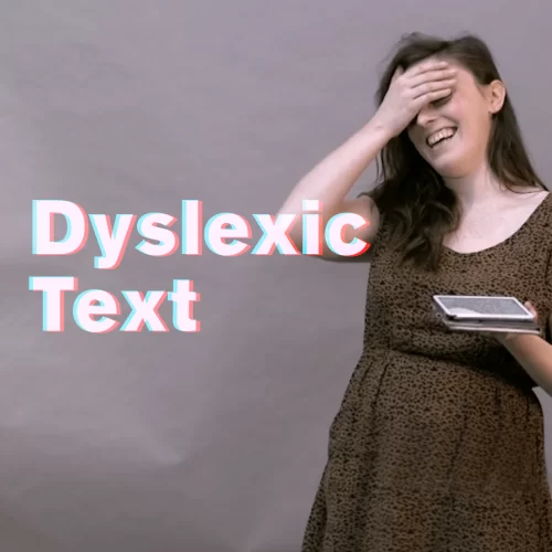 Dyslexic text
